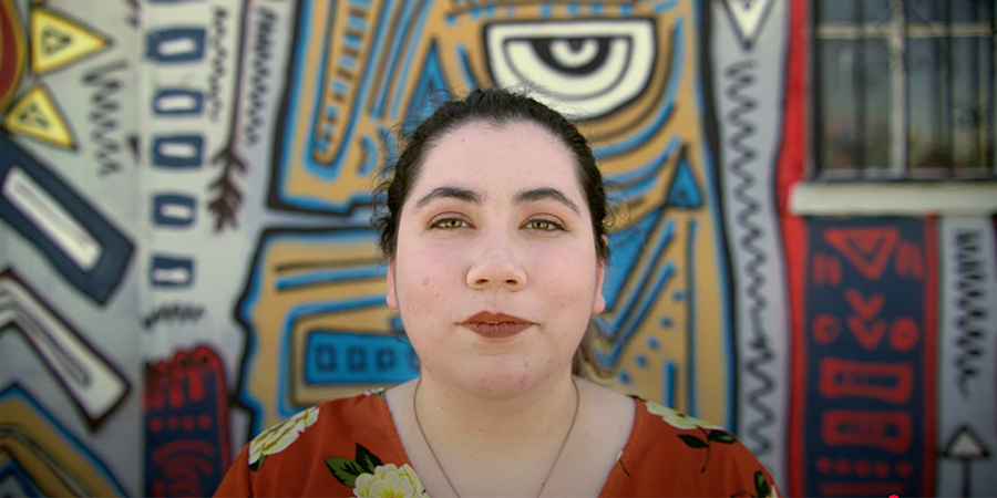 person looking at camera