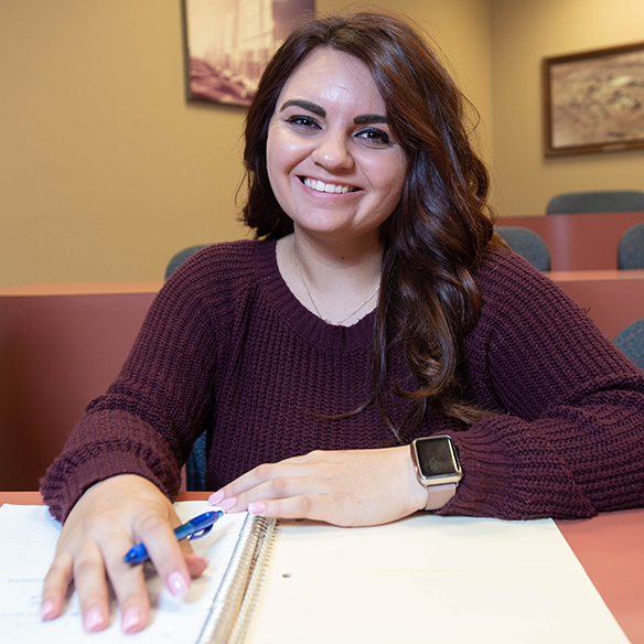 Aitiana Zamora, studying to get her Masters in Business Administration