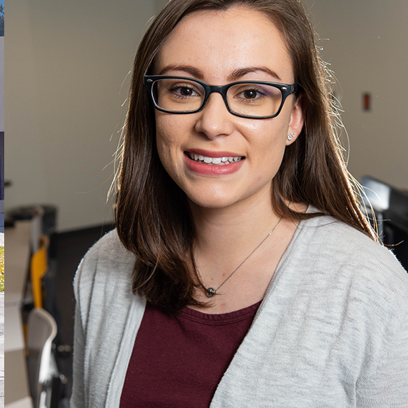 Elena Davidson, in the Science Hall Computer Lab