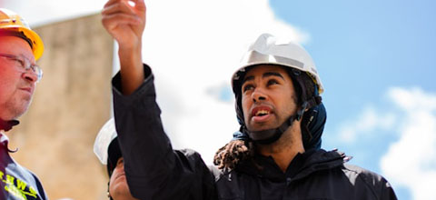 civil engineers on a work site