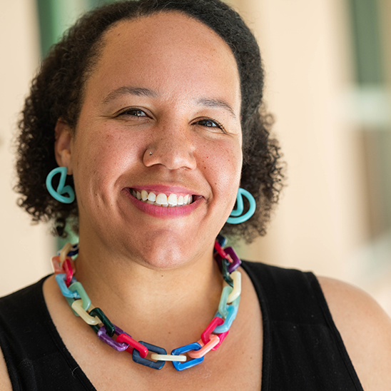 Dr. Angela Owens outside the Glass Family Early Childhood Research Institute