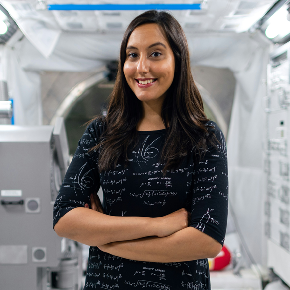 Woman standing in engineering lab